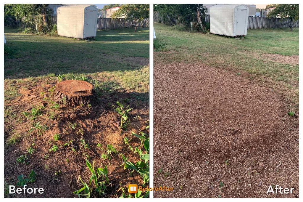 Backyard stump grind-down