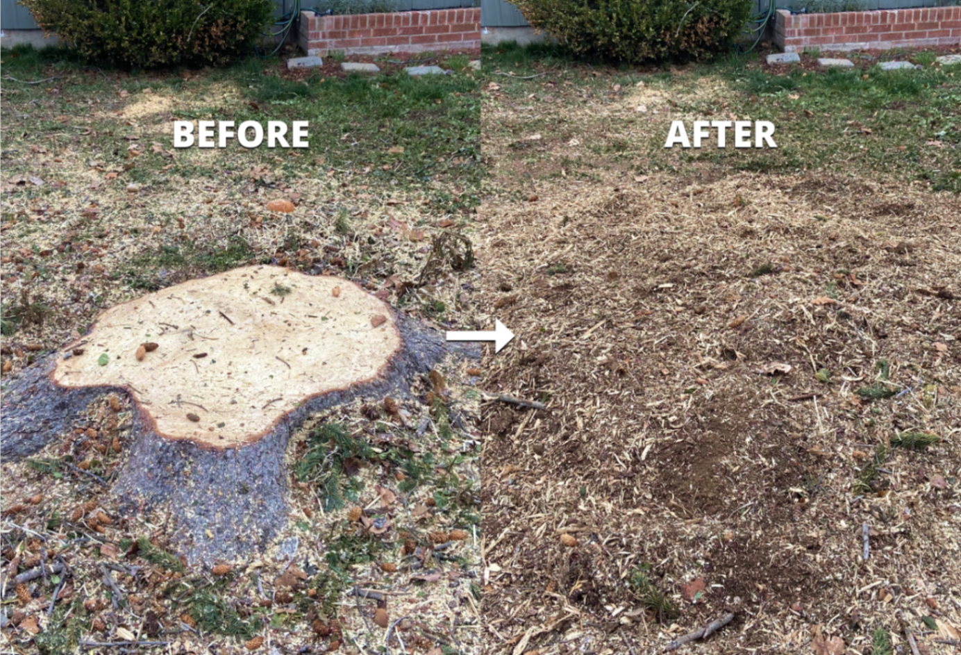 Garden bed stump grind